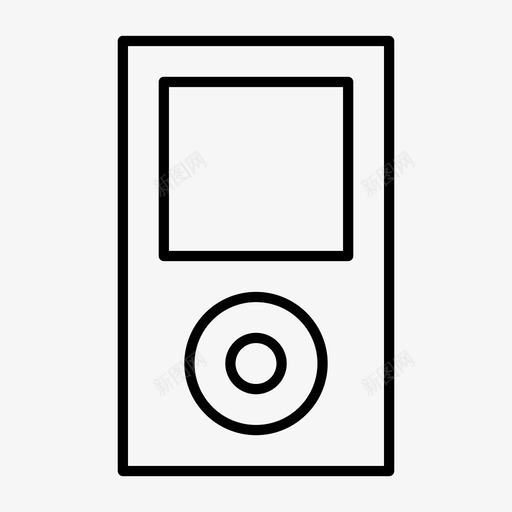 mp3播放器ipod收听图标svg_新图网 https://ixintu.com ipod mp3播放器 复古 播放 收听 音乐