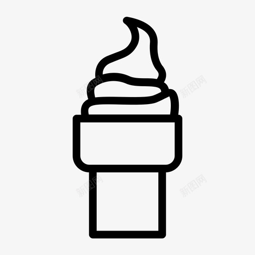 冰淇淋筒冷冻酸奶凝胶图标svg_新图网 https://ixintu.com 冰淇淋 冰淇淋筒 冷冻酸奶 凝胶 果子露