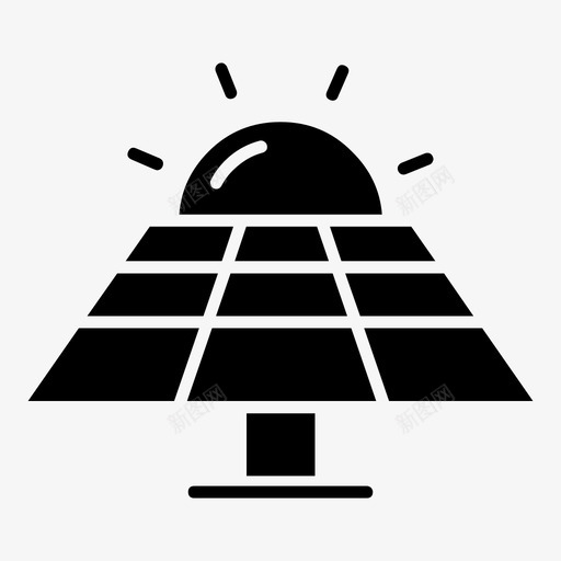 太阳能板集热器生态图标svg_新图网 https://ixintu.com 太阳 太阳能板 生态 自然生态固体 集热器