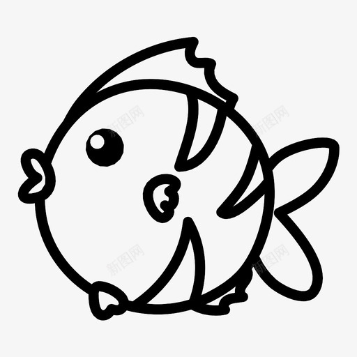 鱼动物小丑鱼图标svg_新图网 https://ixintu.com 动物 小丑鱼 水 海 鱼