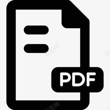 PDF文本文件界面文件象形图图标图标