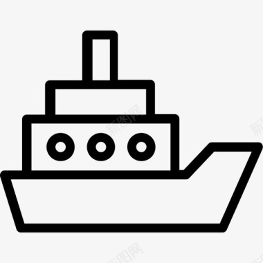 客船渡轮浮动酒店图标图标