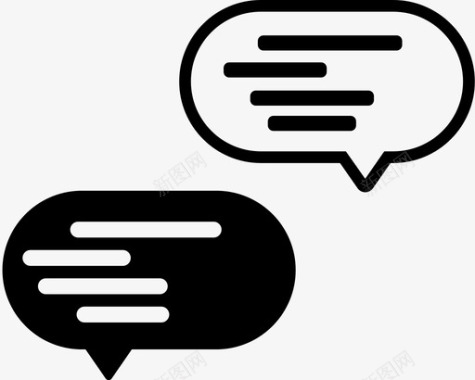 对话语音泡泡电脑图标图标