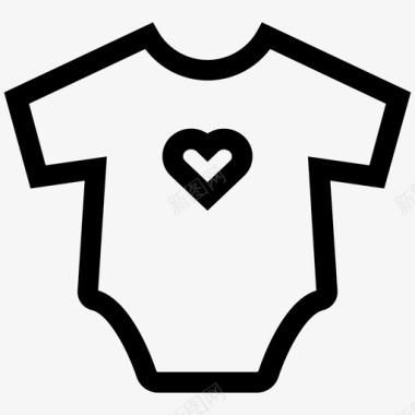 婴儿连体衣衣服连体衣图标图标