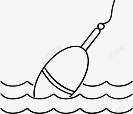 钓鱼浮筒图标图标