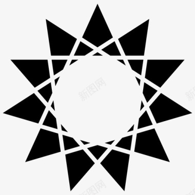 星几何抽象图案图标图标