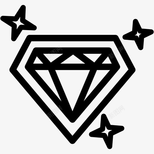 钻石珠宝矿物图标svg_新图网 https://ixintu.com 商业金融 珠宝 石头 矿物 红宝石 钻石