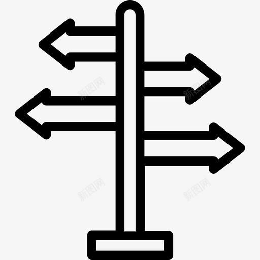 方向标志旅程导航图标svg_新图网 https://ixintu.com 导航 方向标志 方向线图标 旅程 道路方向 道路标志