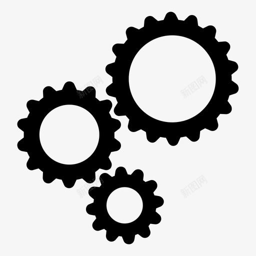 齿轮经济工业图标svg_新图网 https://ixintu.com 工业 机器 生产力 经济 齿轮