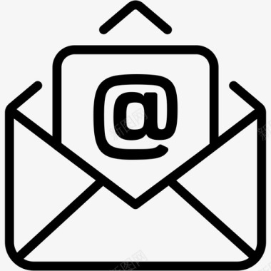 打开邮件电子邮件信封图标图标
