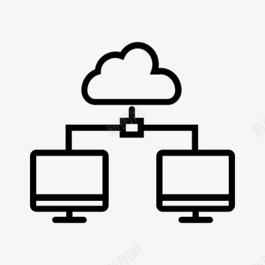 云网络云服务器计算机图标图标