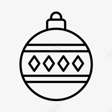 圣诞饰品球圣诞树图标图标