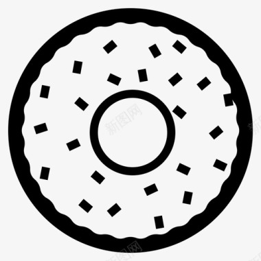 甜甜圈面包店食物图标图标