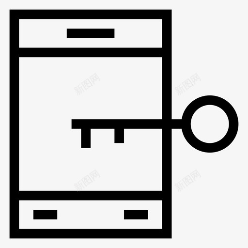 移动钥匙保护安全图标svg_新图网 https://ixintu.com 保护 安全 安全线图标第一卷 智能手机 移动钥匙 解锁