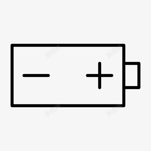 电池能量负图标svg_新图网 https://ixintu.com 加 电 电池 能量 负