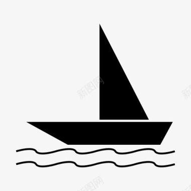 帆船游船渔夫图标图标