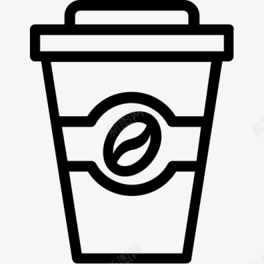 咖啡杯咖啡外卖一次性咖啡杯图标图标