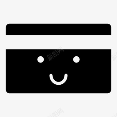 微笑信用卡借记卡表情符号图标图标