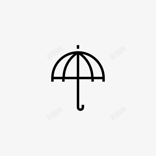 伞盖保护图标svg_新图网 https://ixintu.com 25线图标 伞 保护 天气 盖 雨