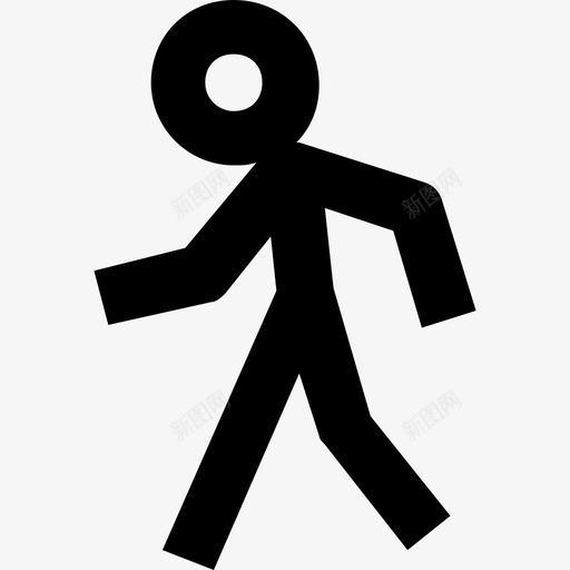 步行慢跑行人图标svg_新图网 https://ixintu.com 人 慢跑 步行 步行人字形图标 行人