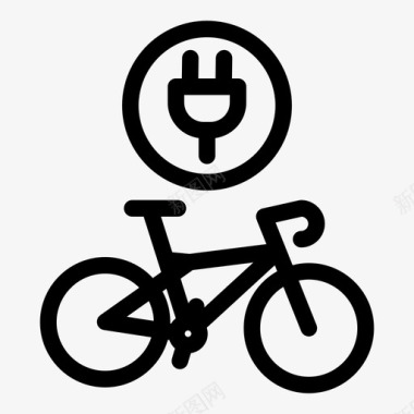 自行车充电电池电力图标图标