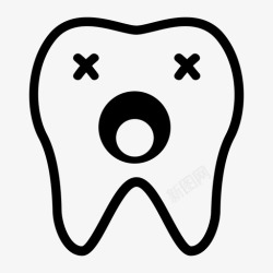 不健康的牙齿不健康的牙齿蛀牙牙齿图标高清图片