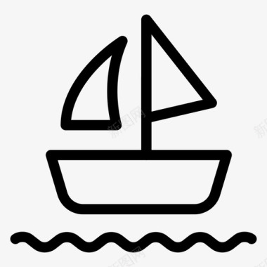 船鱼旅游图标图标