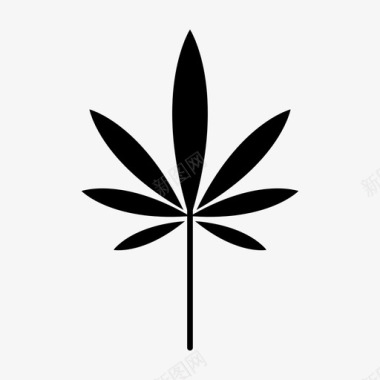 大麻药物天然图标图标