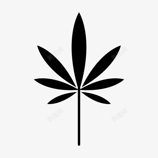 大麻药物天然图标svg_新图网 https://ixintu.com 大麻 天然 植物 烟 药物