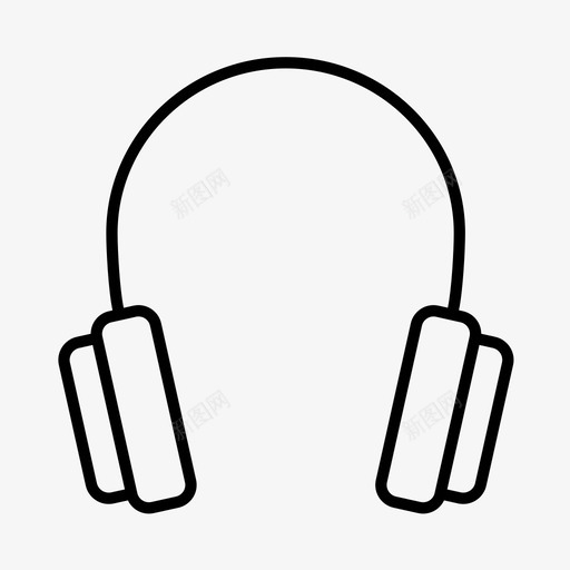 音乐数码耳机图标svg_新图网 https://ixintu.com 声音 数码 用户界面按钮 界面 网站 耳机 音乐