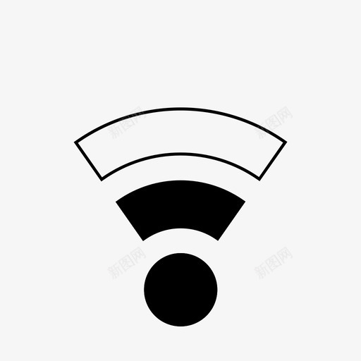 网络低信号wifi图标svg_新图网 https://ixintu.com wifi 低信号 网络