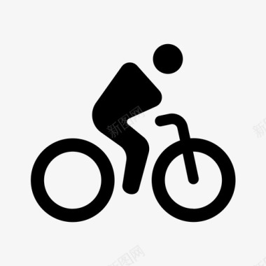 骑自行车骑行可持续发展图标图标