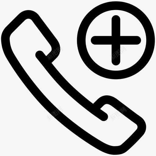 添加呼叫操作电话图标svg_新图网 https://ixintu.com 操作 添加呼叫 电话 通信大纲