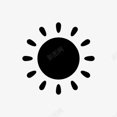 太阳炎热光线图标图标