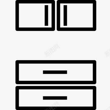 厨柜抽屉家具图标图标