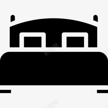 双人床家具大床图标图标