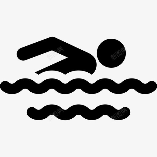 男子游泳户外活动满负荷图标svg_新图网 https://ixintu.com 户外活动 满负荷 男子游泳