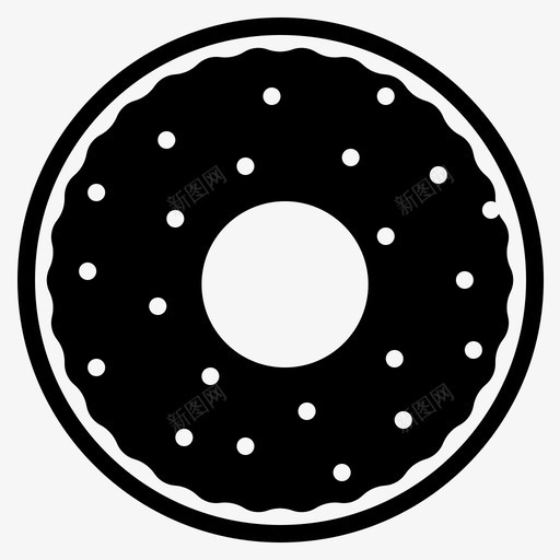 甜甜圈面包房食品图标svg_新图网 https://ixintu.com 甜甜圈 糕点 面包房 食品