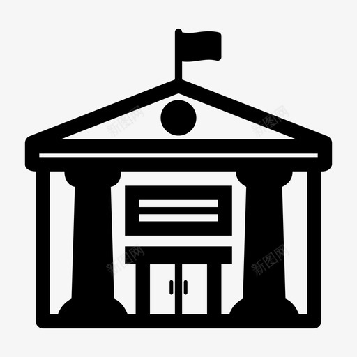 博物馆建筑艺术图标svg_新图网 https://ixintu.com 博物馆 国家美术馆 建筑 艺术 银行