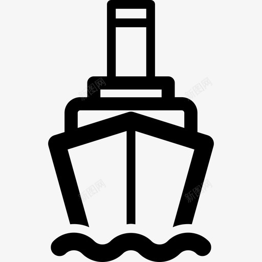正面船运输运输设备图标svg_新图网 https://ixintu.com 正面船 运输 运输设备