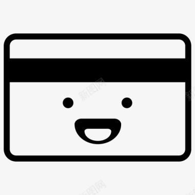 快乐信用卡借记卡表情符号图标图标