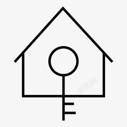 第一家房子钥匙访问房子图标高清图片