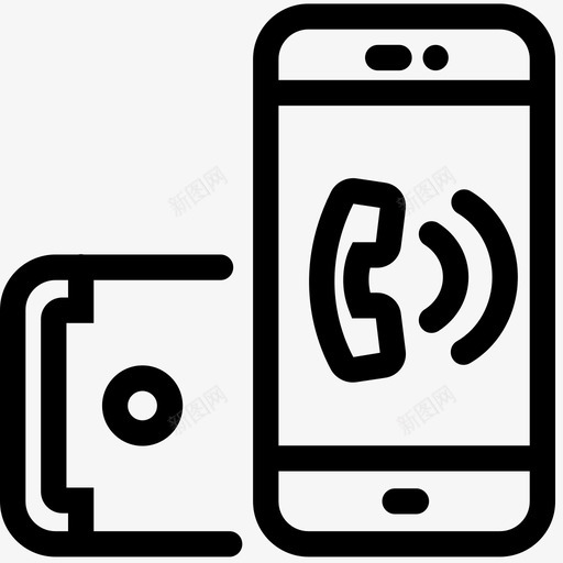 通话铃声连接图标svg_新图网 https://ixintu.com 智能手机 电话通话 连接 通话 铃声