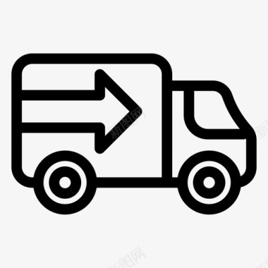 送货货车运输图标图标