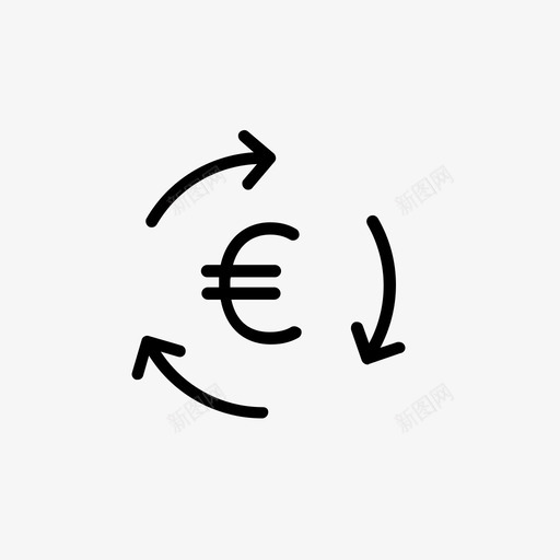 地方经济欧元货币图标svg_新图网 https://ixintu.com 地方经济 欧元 环境和可持续性 货币