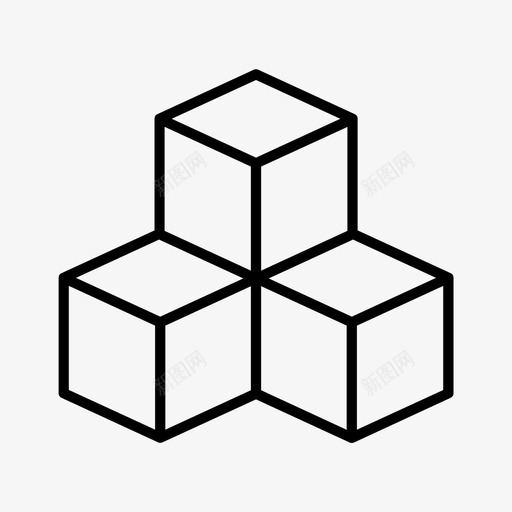 方糖几何学图标svg_新图网 https://ixintu.com 几何学 方糖