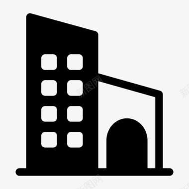 建筑公寓面积图标图标