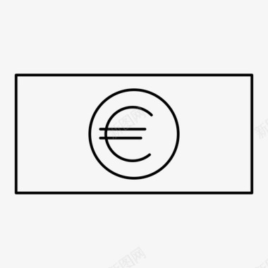 欧元钞票货币图标图标