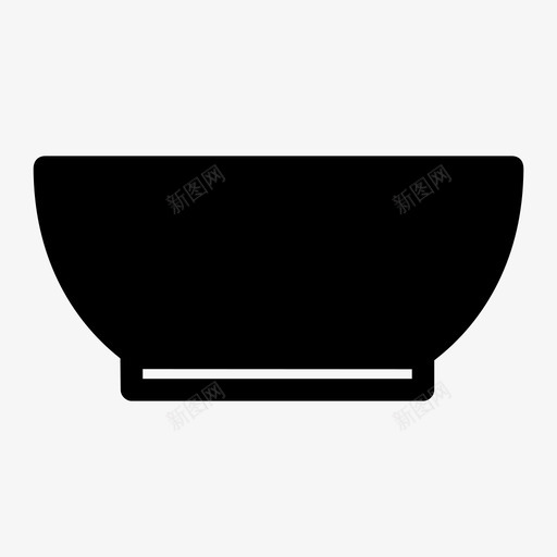 碗盘子饭碗图标svg_新图网 https://ixintu.com 厨房用具 汤碗 盘子 碗 饭碗
