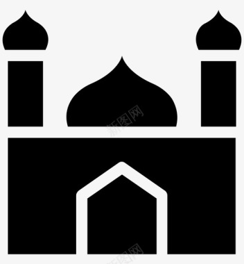 清真寺神殿礼拜堂图标图标